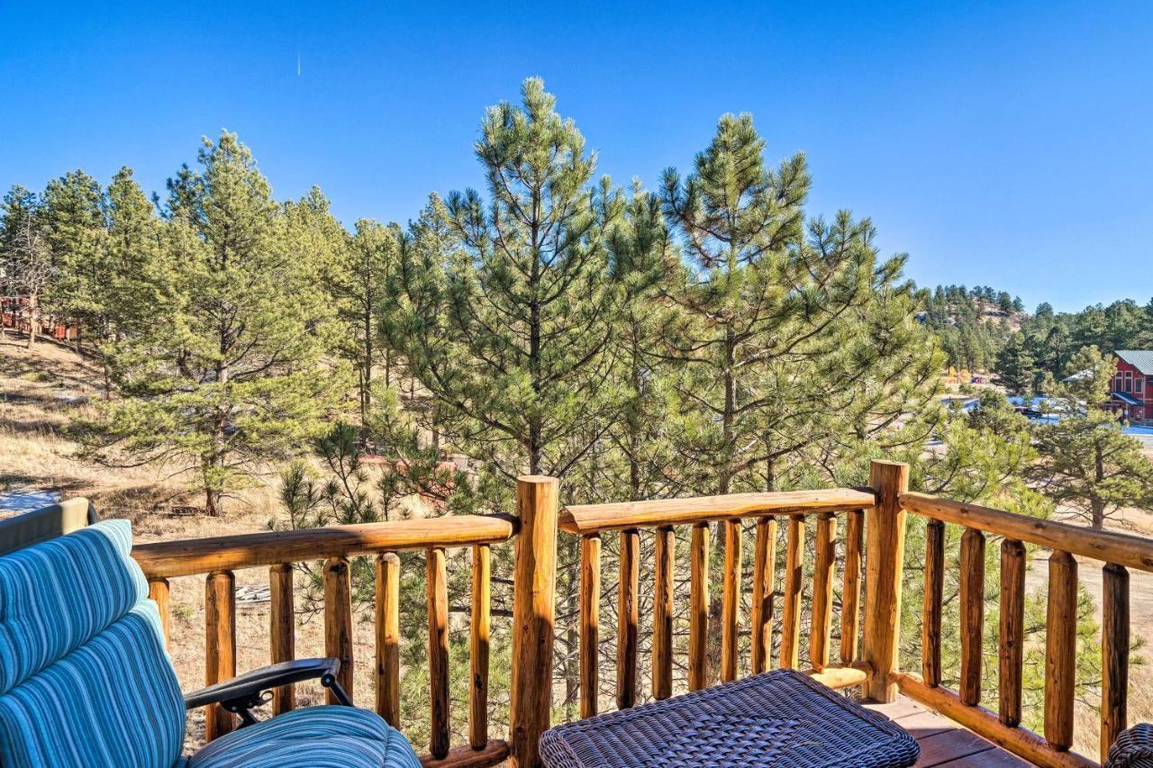 Classic Colorado Log Home With Mountain Views! Florissant Exteriör bild