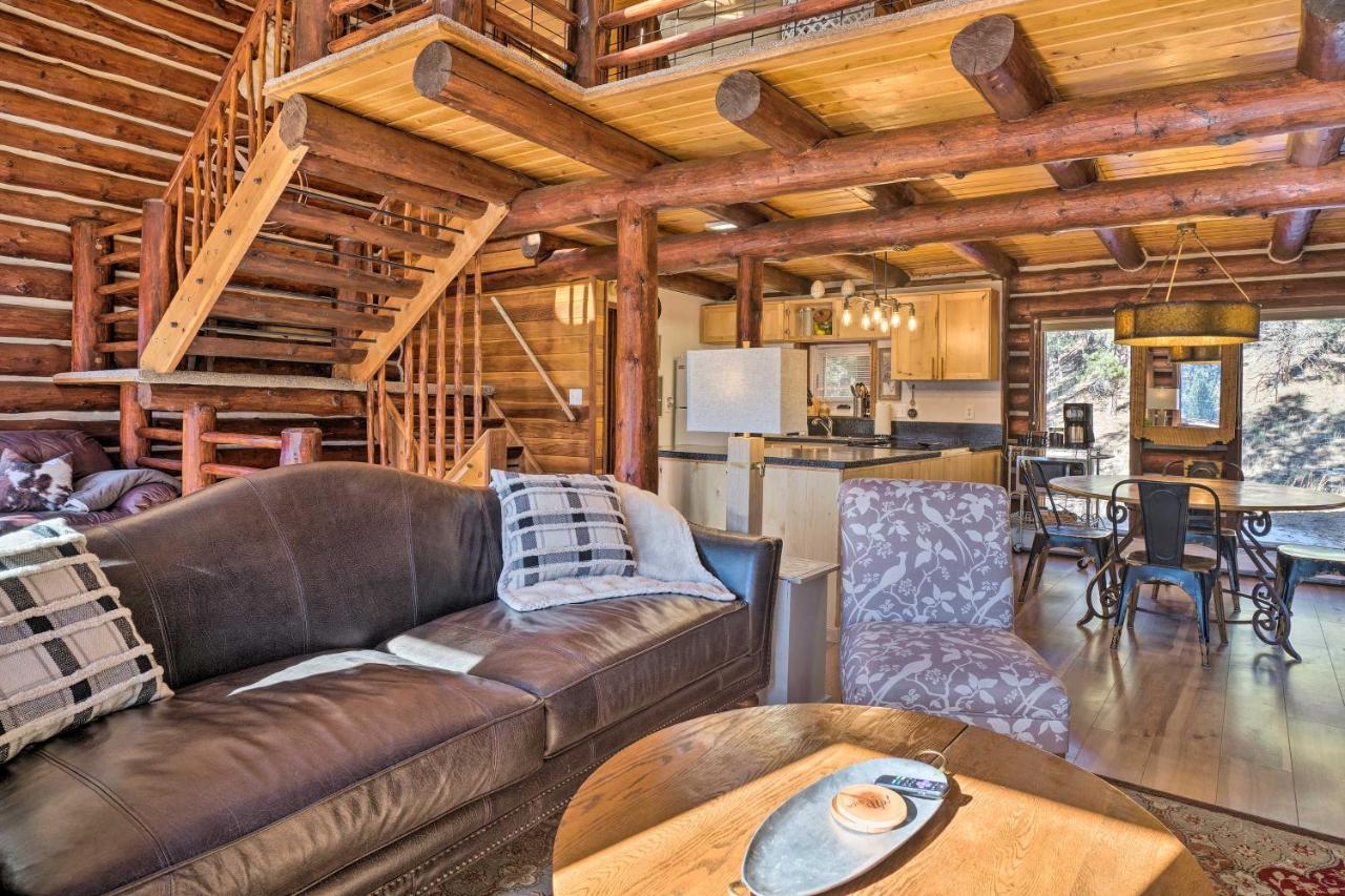 Classic Colorado Log Home With Mountain Views! Florissant Exteriör bild