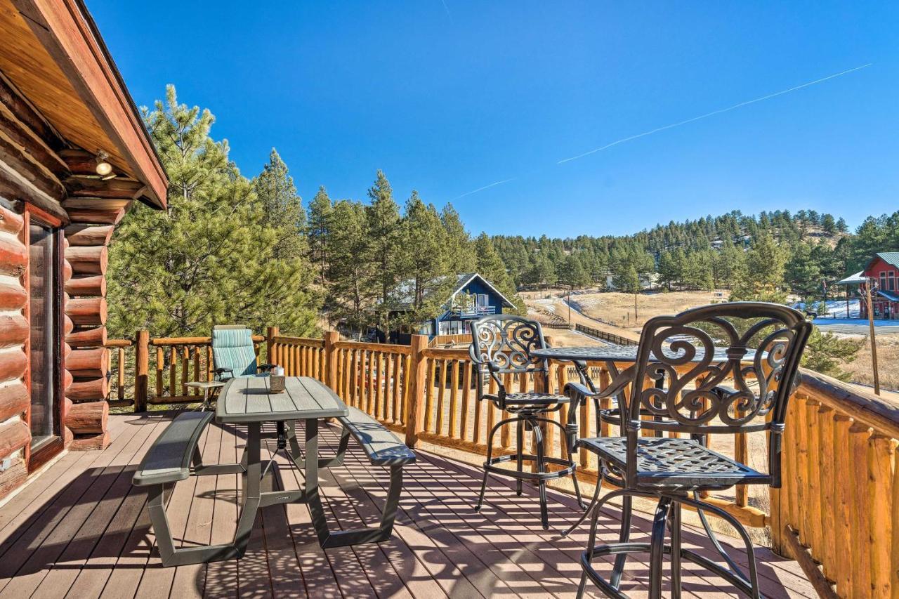 Classic Colorado Log Home With Mountain Views! Florissant Exteriör bild